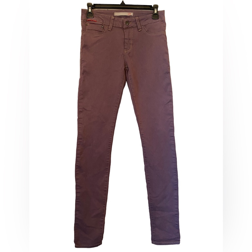 !iT Purple Ultra Skinny Jeans with Stitching Detail
